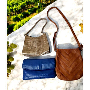 Lot of 3 Purses Liz Claiborne Charlotte Russe Crossbody Handbag & Clutch